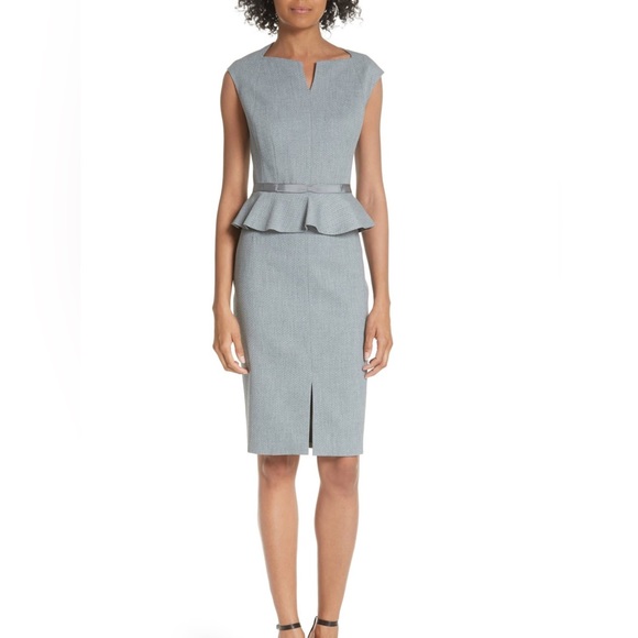 Ted Baker London Dresses & Skirts - Ted Baker London Ted Working Title Textured Peplum Womens Dress Sz 2 (US Size 6)